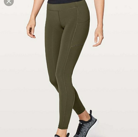 Army Green Leggings With Pockets